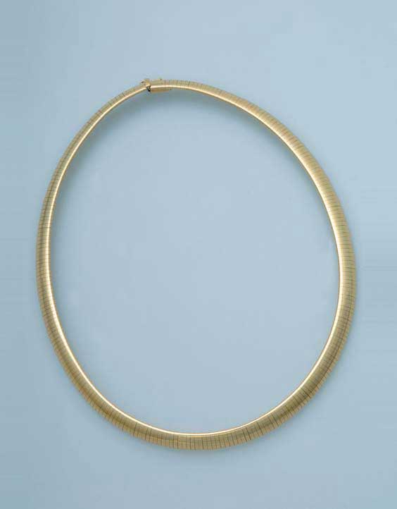 Appraisal: YELLOW GOLD CHOKER Italian K yellow gold choker of comforming