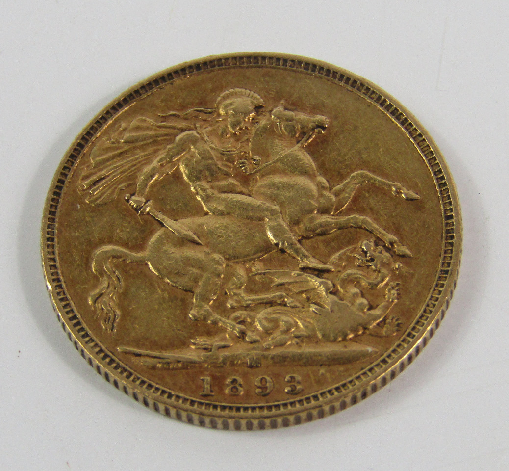 Appraisal: A Victorian gold sovereign g