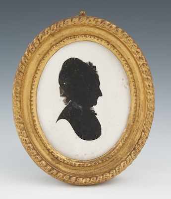 Appraisal: A Painted Silhouette of Mrs Pringle of Bowland A hand