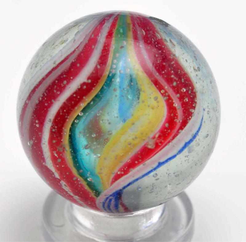 Appraisal: Naked Ribbon Swirl Marble Description Single ribbon with one side