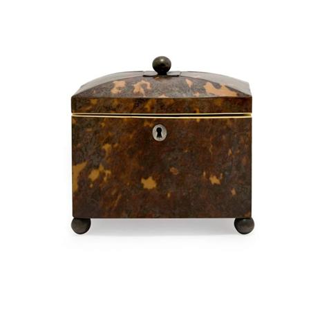 Appraisal: Regency Tortoise Shell Tea Caddy Estimate -