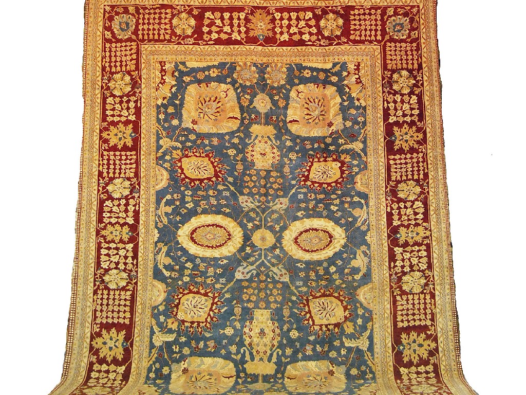 Appraisal: Indian Amritza-type replica of a th century vase carpet