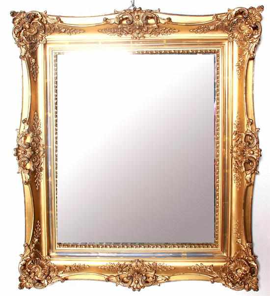 Appraisal: Victorian giltwood frame late th century shaped rectangular frame with