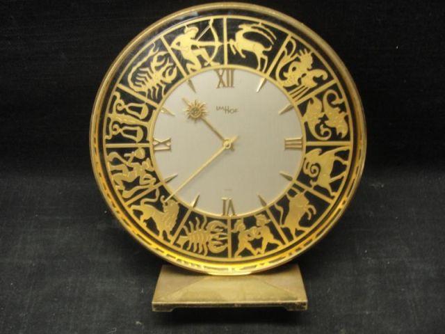 Appraisal: IM HOF Gilt Metal Zodiac Clock From an East nd