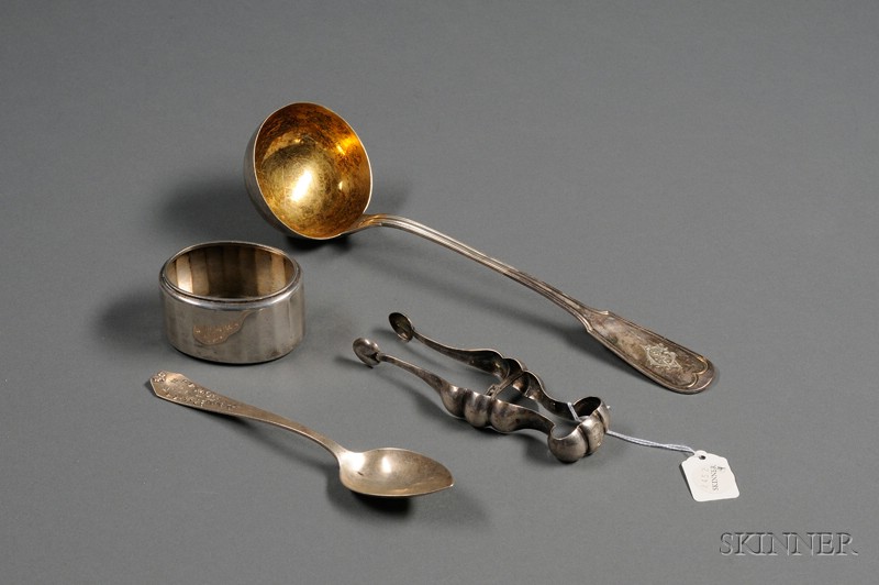 Appraisal: Three Continental Silver Items late th early th century an