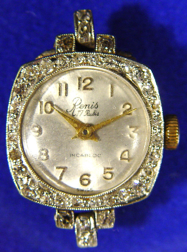 Appraisal: Renis platinum and diamond ladies wrist watch