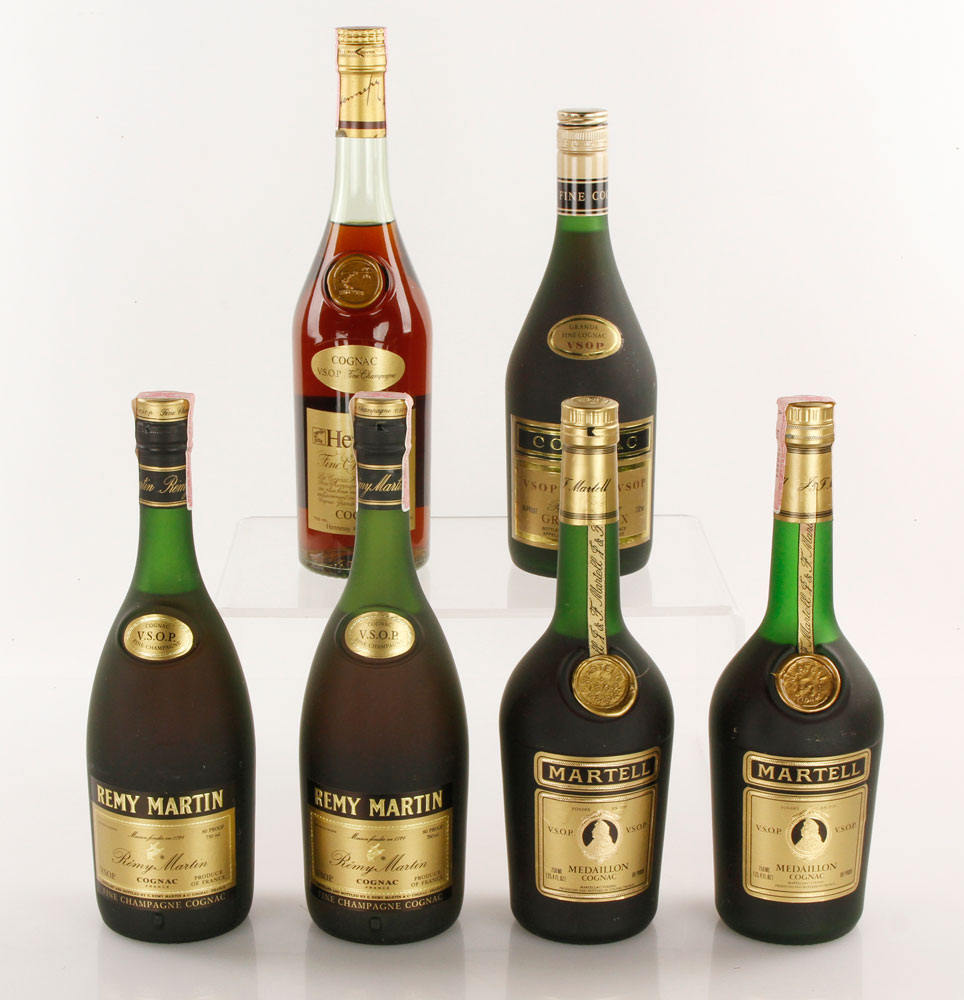 Appraisal: - Bottles VSOP Cognac Six bottles of VSOP Cognac including