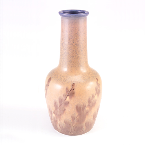 Appraisal: ROOKWOOD Squeezebag tall vase by William Hentschel with branches of