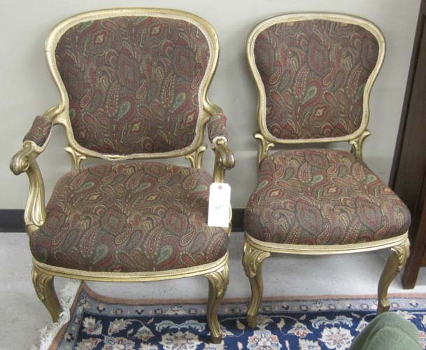 Appraisal: A SET OF SIX LOUIS XV STYLE DINING CHAIRS Continental