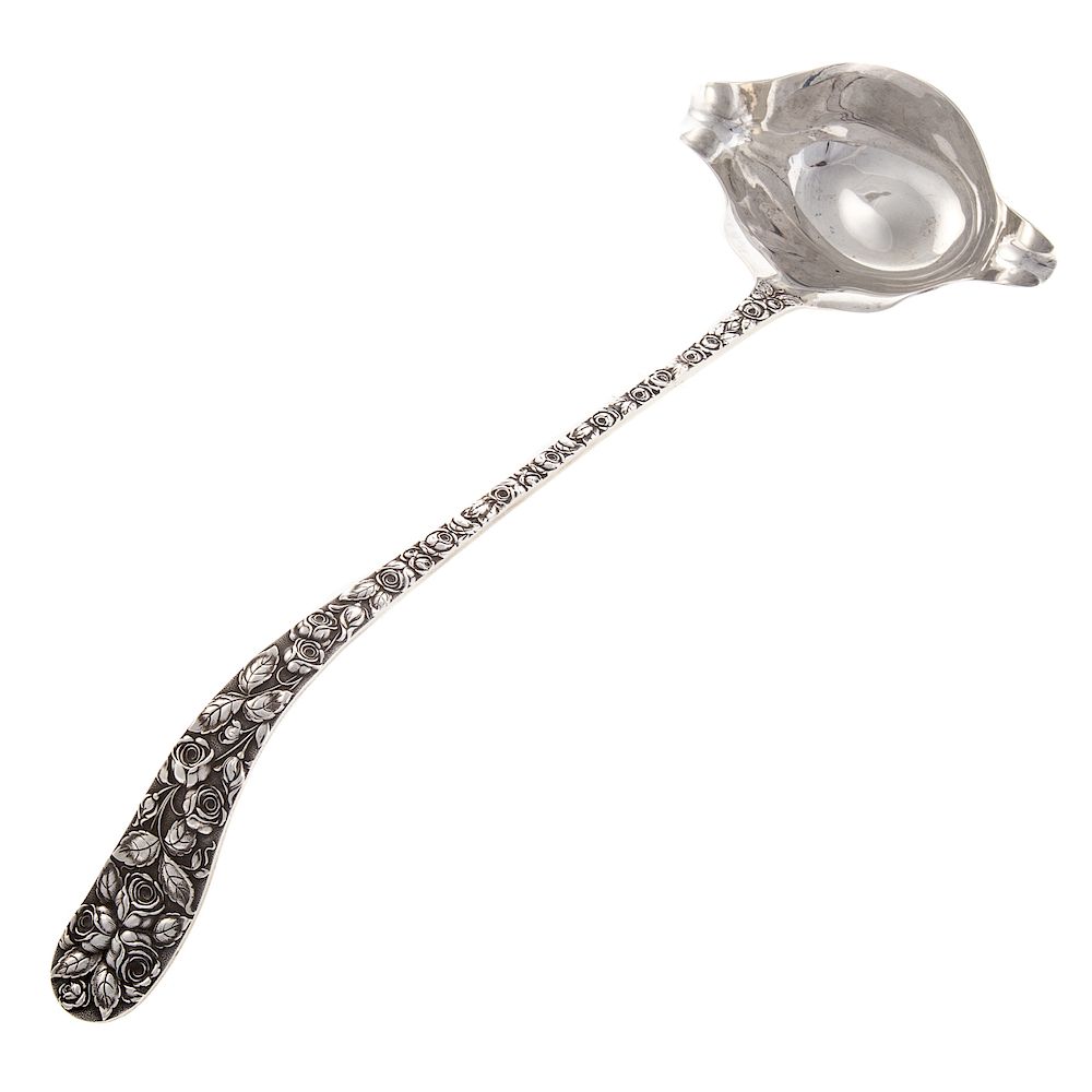 Appraisal: Schofield Sterling Baltimore Rose Punch Ladle Early th century the