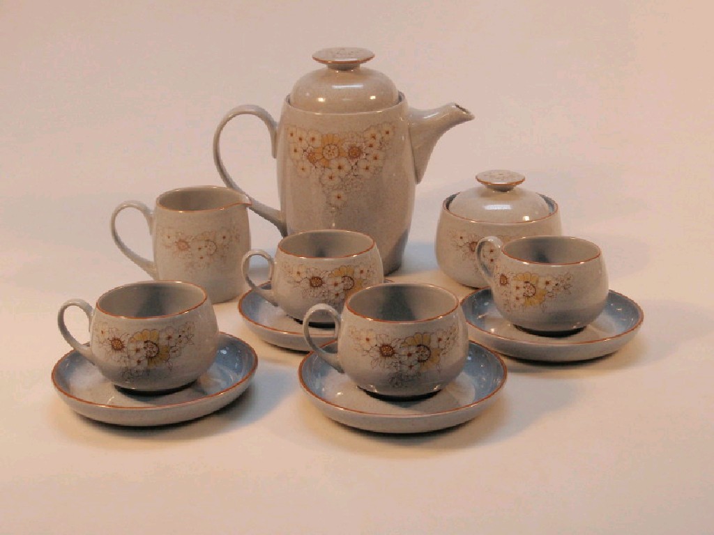 Appraisal: A Denby Reflections tea service comprising four cups and saucers