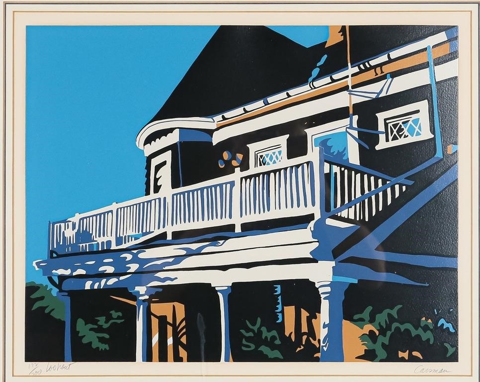 Appraisal: Jon Carsman American Pennsylvania New York - screenprint Lookout Signed