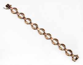 Appraisal: A ct gold fancy link bracelet length approximately cm gms