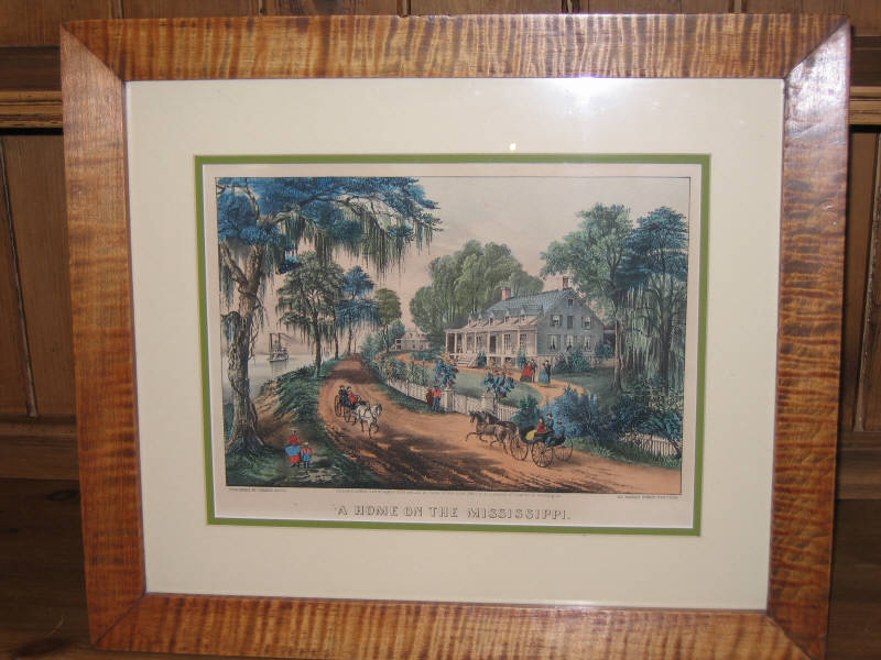 Appraisal: CURRIER IVES PUBLISHERS A HOME ON THE MISSISSIPPI lithograph with