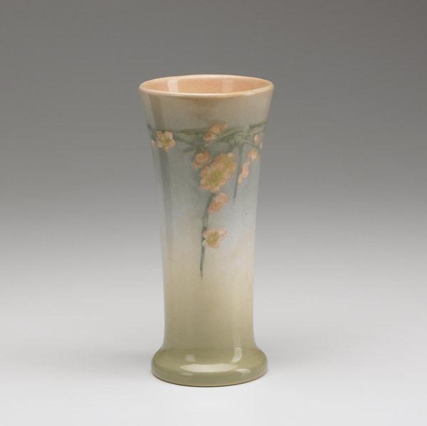 Appraisal: ROOKWOOD Iris Glaze tapered vase by Elizabeth Lincoln painted with