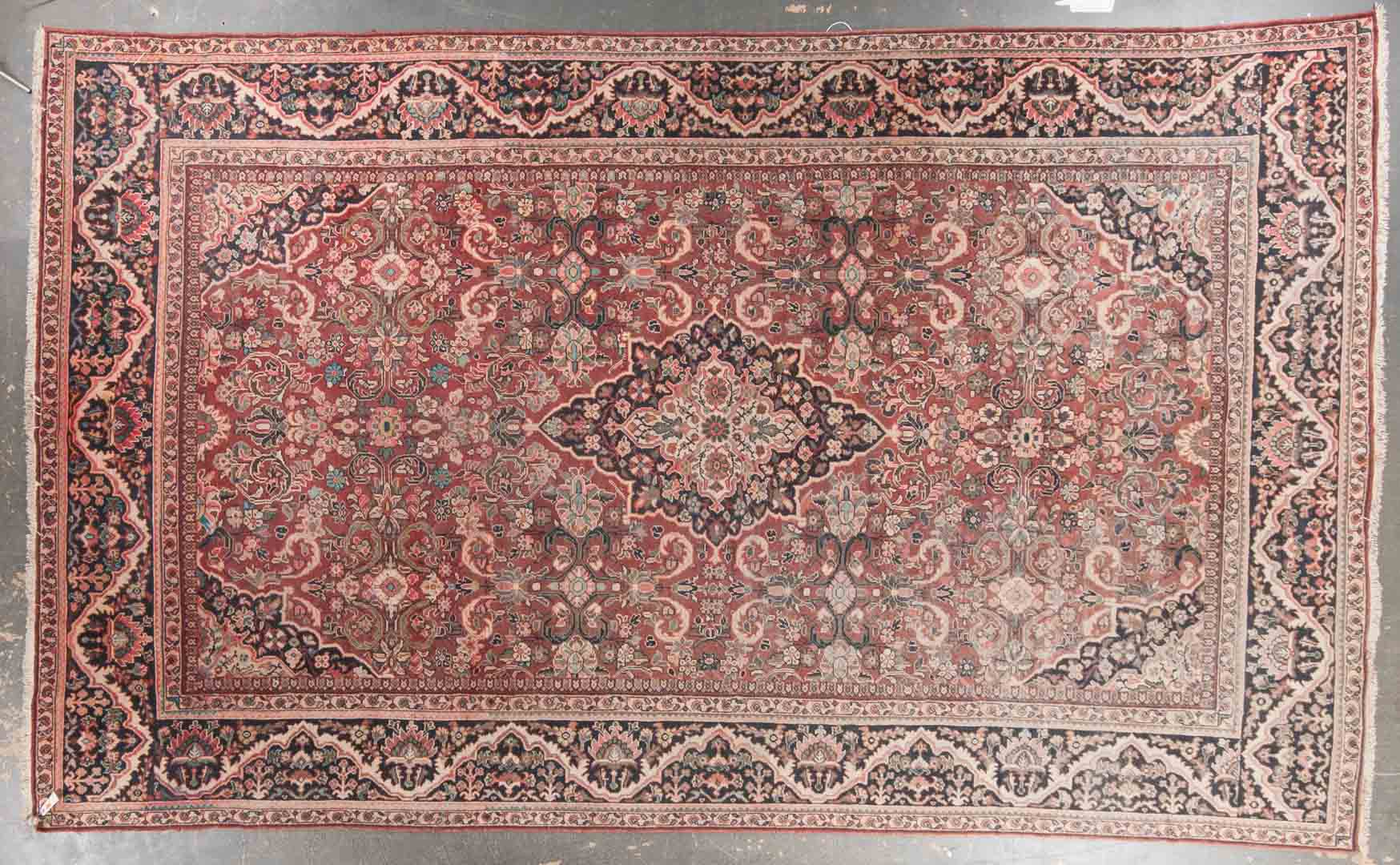 Appraisal: Semi-antique Mahal carpet approx x Iran circa Condition Some wear