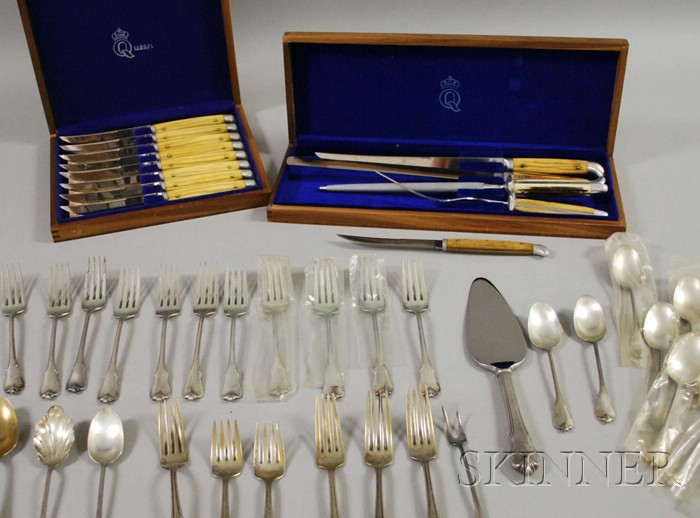 Appraisal: Group of Sterling and Silver Plated Flatware including a set