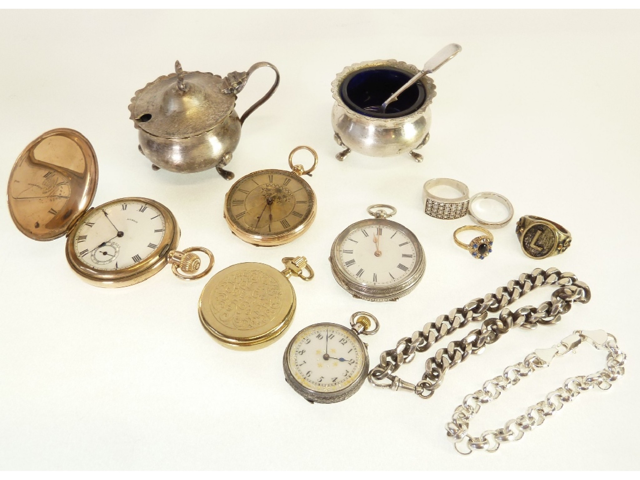 Appraisal: DURACY ROLLED GOLD CASED HUNTER POCKET WATCH keyless movement with