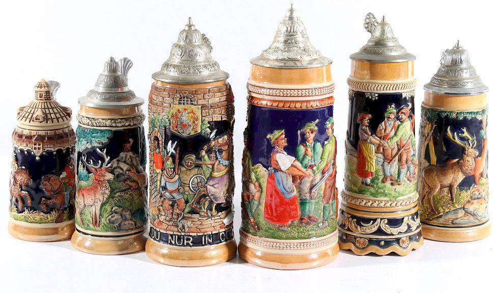 Appraisal: Collection of Traditional German Beer Steins Offered in this lot