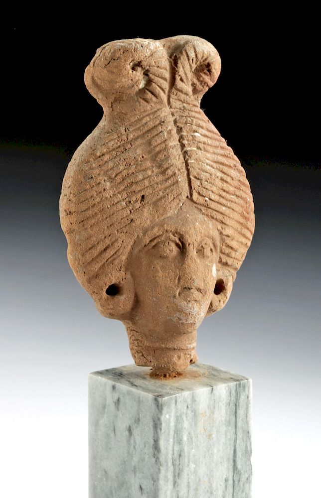 Appraisal: Hellenistic Egyptian Alexandrian Pottery Female Head Egypt Hellenistic Alexandrian ca