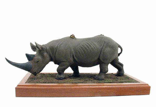 Appraisal: A Louis Paul Jonas Studio composition model of a rhinocerus