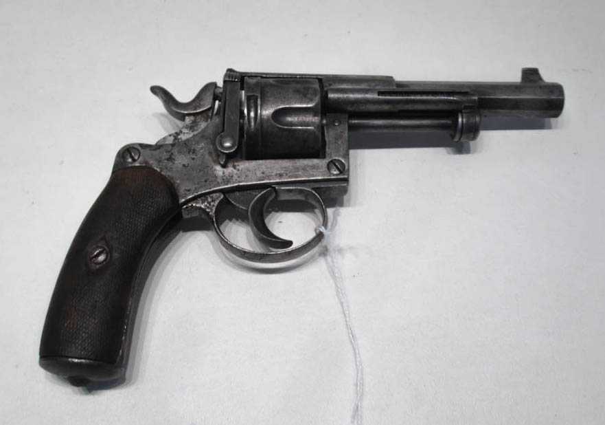 Appraisal: ANTIQUE DUTCH MODEL DOUBLE ACTION REVOLVER mm caliber octagonal barrel