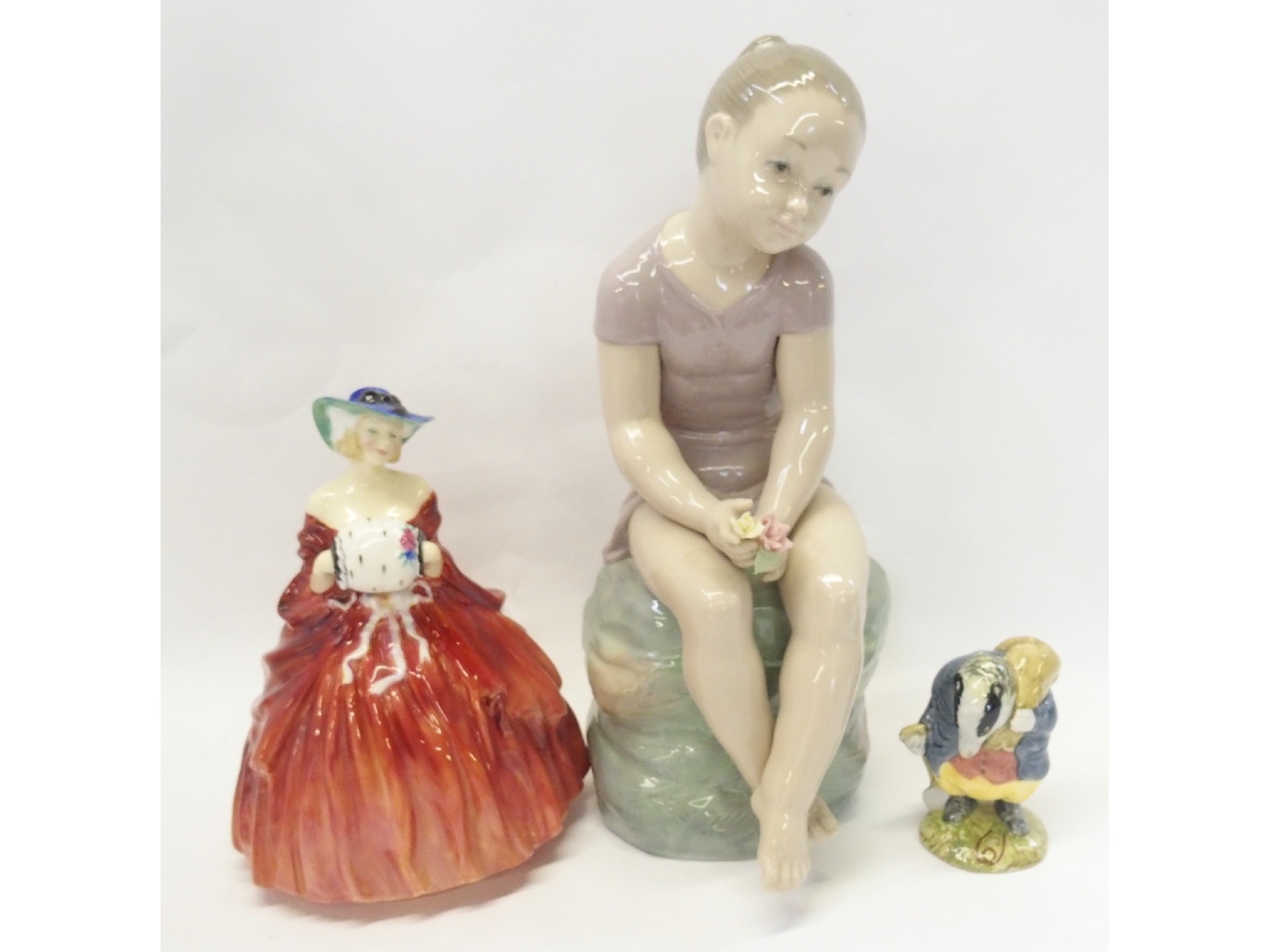 Appraisal: Royal Doulton Genevieve figure Beswick Beatrix Potter Tommy Brock figure