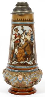 Appraisal: VILLEROY AND BOCH METTLACH POTTERY MAGNUM STEIN VILLEROY AND BOCH