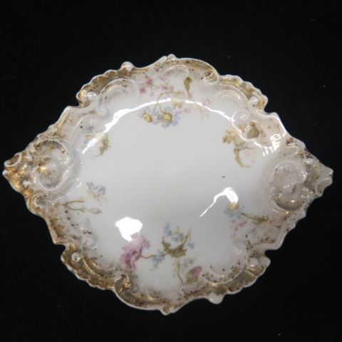 Appraisal: Limoges Porcelain Dessert Dishes fine floral gold design scalloped style