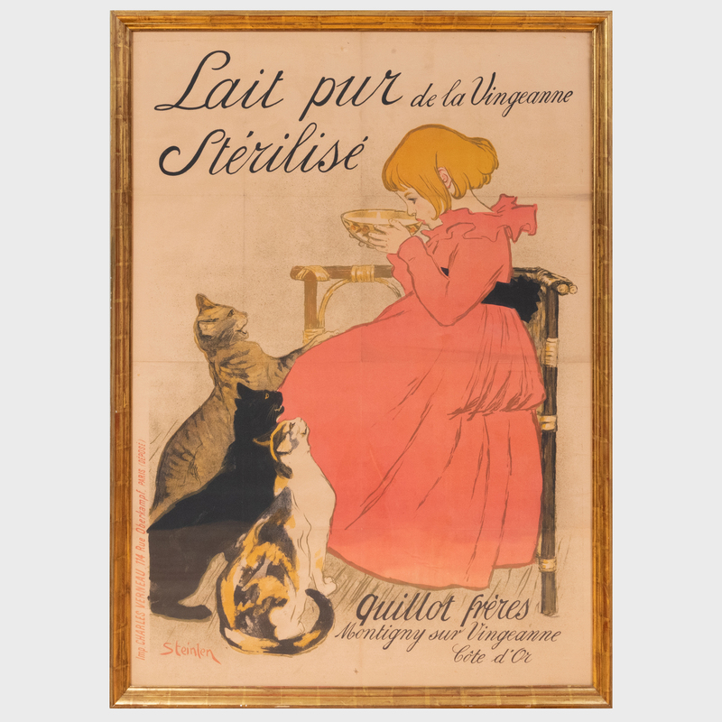 Appraisal: Th ophile Alexandre Steinlen - Lait pur Sterelise Lithographic poster