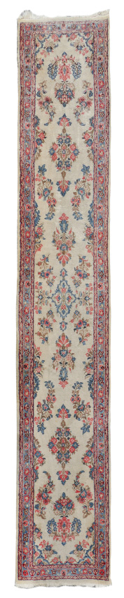 Appraisal: SEMI-ANTIQUE PERSIAN KERMAN HAND KNOTTED WOOL RUNNER ' '' x