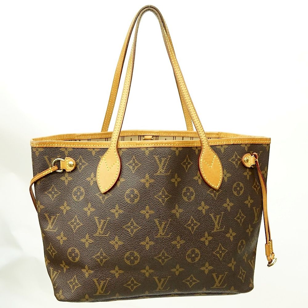 Appraisal: Louis Vuitton Brown Monogram Canvas Neverfull PM Louis Vuitton Brown