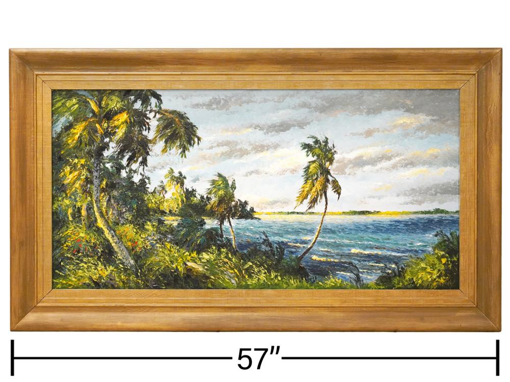 Appraisal: HAROLD NEWTON FLORIDA HIGHWAYMEN BEACH SCENEHarold Newton American - Oil