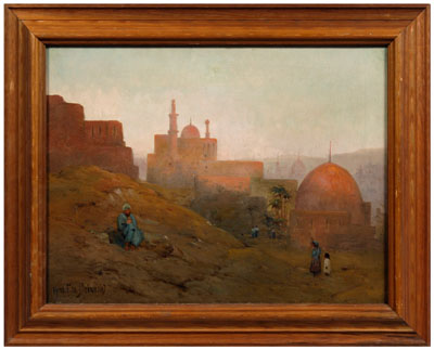 Appraisal: Alfred Fontville de Breanski painting British - Cairo Evening signed