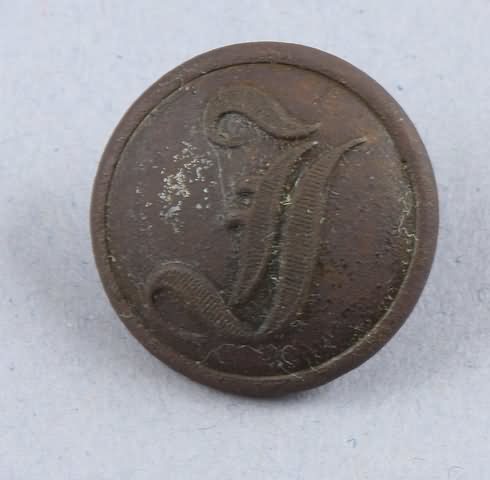 Appraisal: Confederate infantry coat button two piece Button presents old English