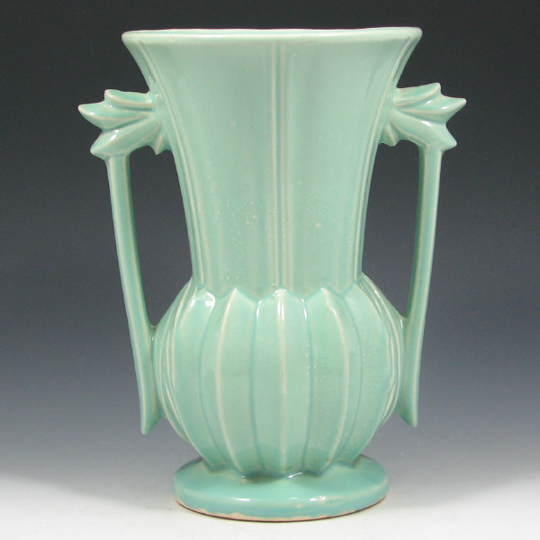 Appraisal: McCoy Green Gloss Vase - Mint McCoy handled vase in