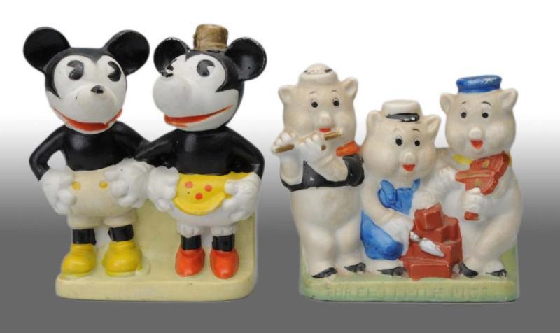 Appraisal: Lot of Walt Disney Character Toothbrush Holders Description Japanese Mickey