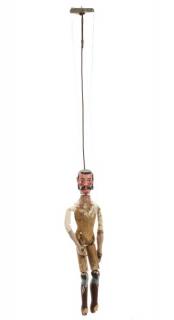 Appraisal: Belle poque Czech Marionette Bearded Man Attributed to Mikulas Sychrovsky