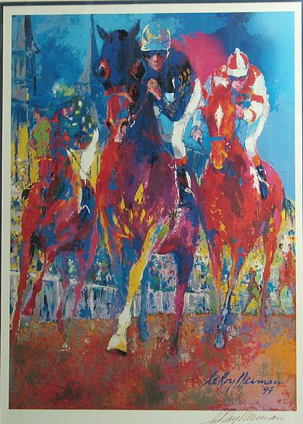 Appraisal: LeRoy Neiman American born Kentucky Racing Color offset lithograph printed