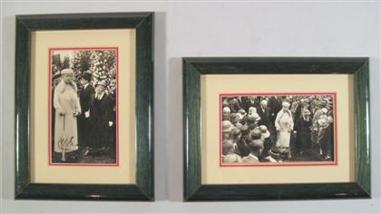 Appraisal: pieces Photographs Signed House of Windsor Mary Queen of George