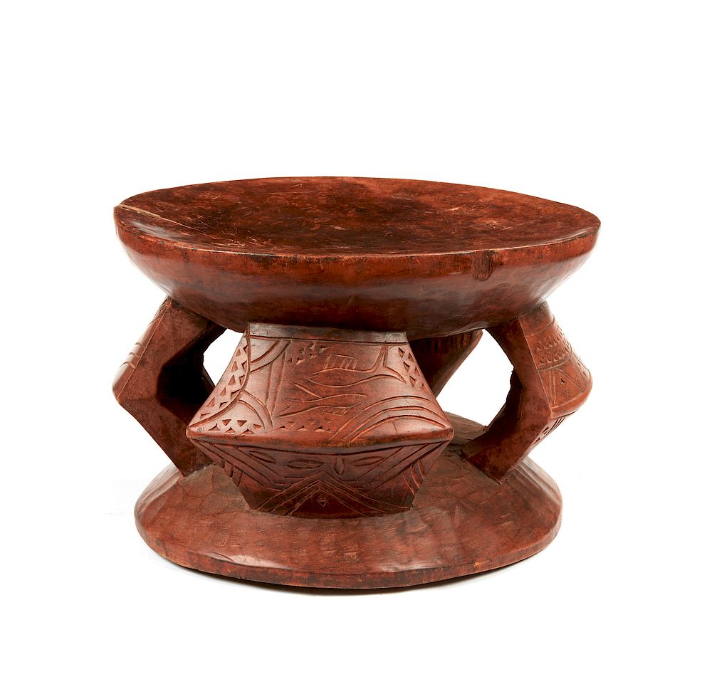 Appraisal: Baule Stool Baule carved wood stool Dimensions h x diameter