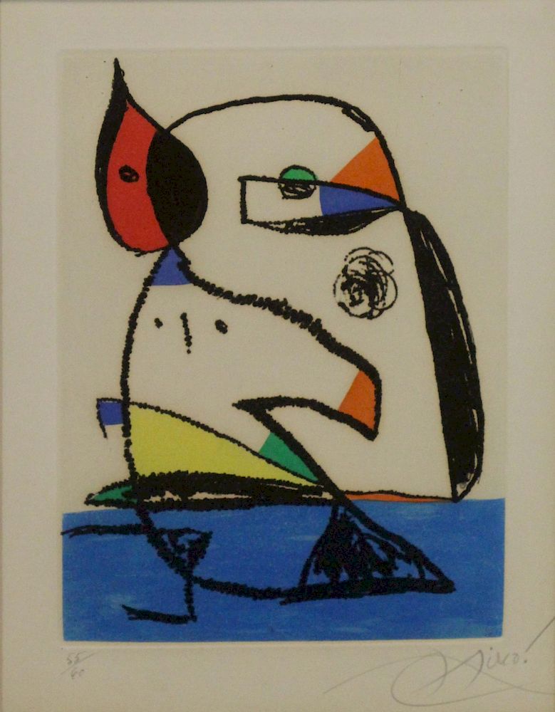 Appraisal: JOAN MIRO SPANISH - Etching and Aquatint in Colors Carnet