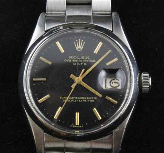 Appraisal: A gentleman's Rolex Oyster Perpetual Date chronometer wrist watch with