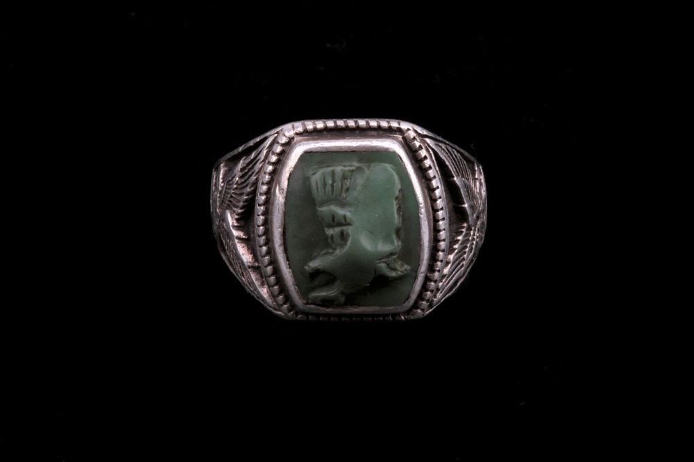 Appraisal: Navajo Sterling Silver Aventurine Signet Ring For your consideration is