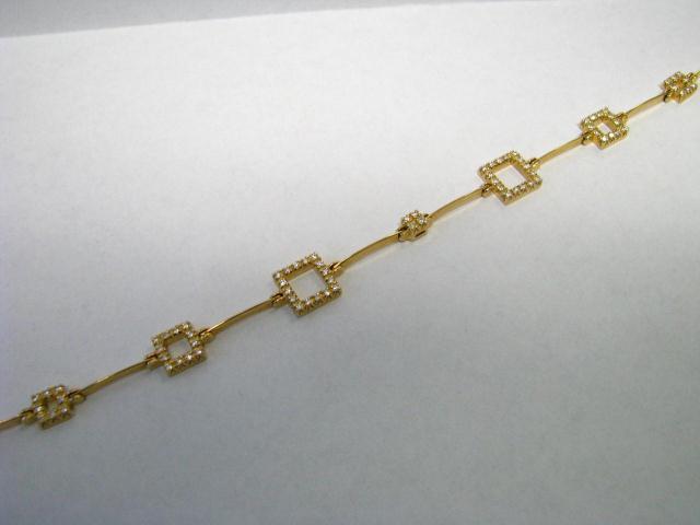 Appraisal: Loccai K yellow gold diamond box link bracelet