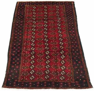 Appraisal: A Persian Balouch Rug Apprx '- x '- Medium wool