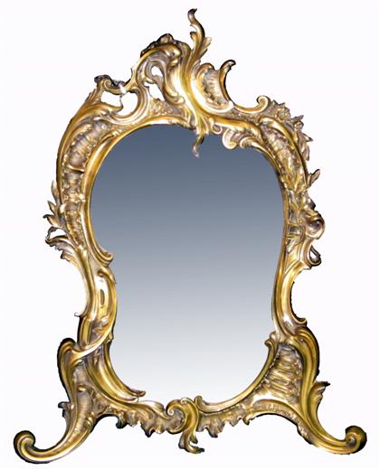 Appraisal: Louis XVI style brass table mirror early th century