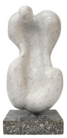 Appraisal: Modern carved marble sculpture signed Samuel Costa on a square