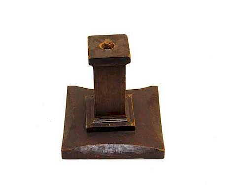 Appraisal: IOOF Primitive Wood Flag Stand IOOF Primitive Wood Flag Stand