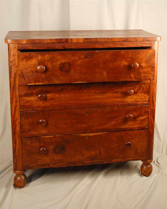 Appraisal: A th C Sheraton Mahogany Chest of Drawers with white